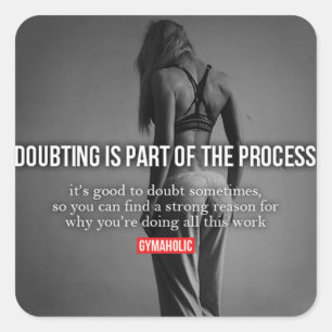 Sticker Carré Fitness Motivationnelle