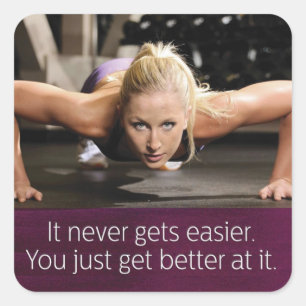 Sticker Carré Fitness Motivationnelle