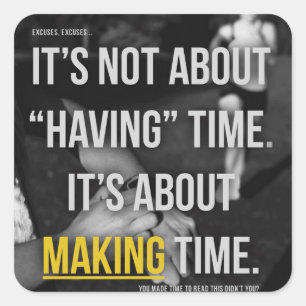 Sticker Carré Fitness Motivationnelle