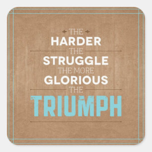 Sticker Carré Fitness Motivationnelle