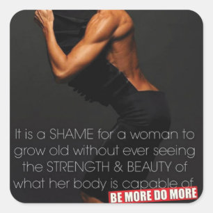 Sticker Carré Fitness Motivationnelle