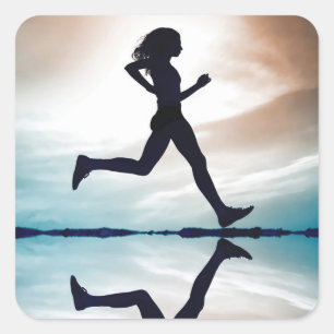 Sticker Carré Fitness Motivationnelle