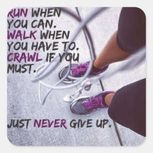 Sticker Carré Fitness Motivationnelle