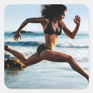 Sticker Carré Fitness Motivationnelle