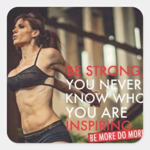 Sticker Carré Fitness Motivationnelle