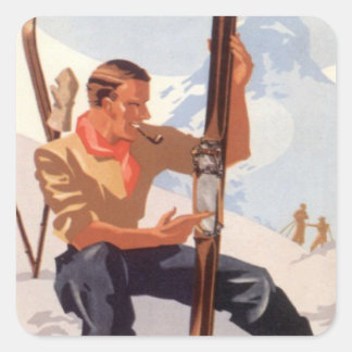 Sticker Carré Fixation des skis