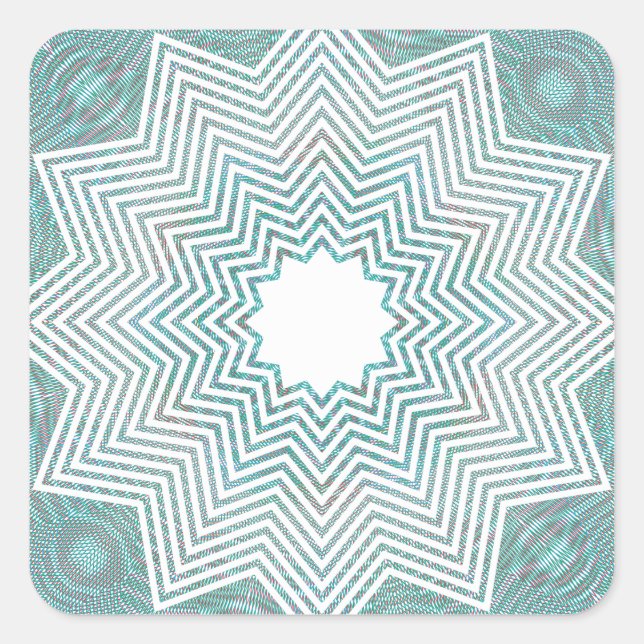 Sticker Carré Flake Motif RVB (Devant)