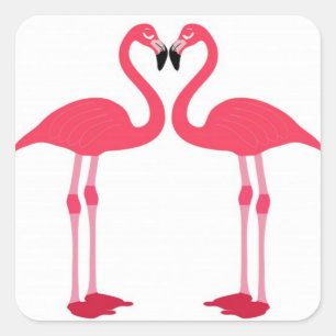 Sticker Carré flamand-oiseau-amour-