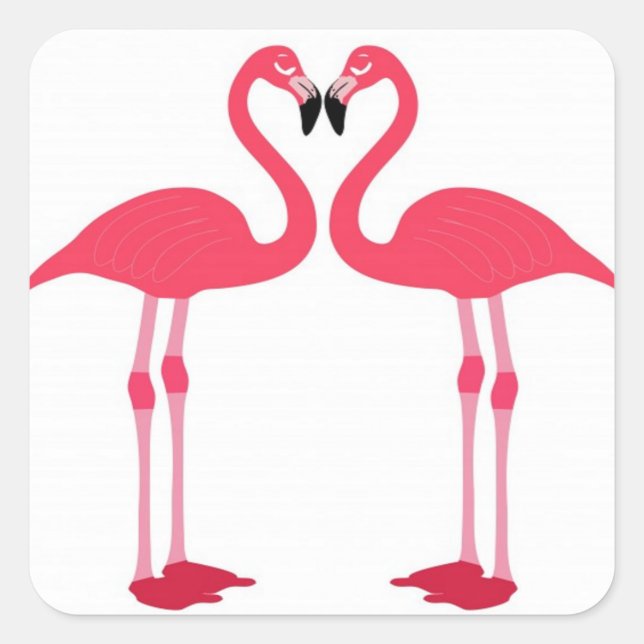 Sticker Carré flamand-oiseau-amour- (Devant)