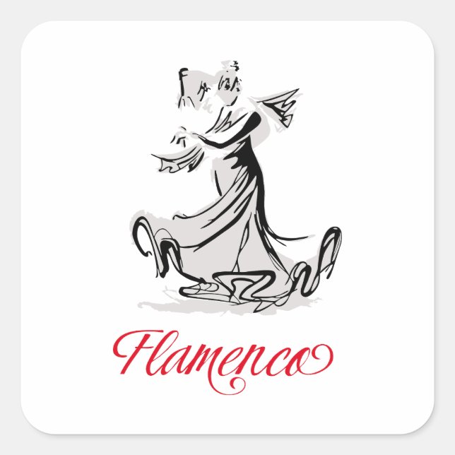 Sticker Carré Flamenco (Devant)