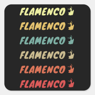 Sticker Carré Flamenco Flamenco Flamenco...
