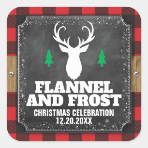 Sticker Carré Flanelle et Frost de plaid de Buffalo de tableau