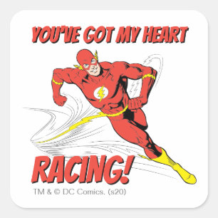 Sticker Carré Flash - Vous avez My Heart Racing Valentine