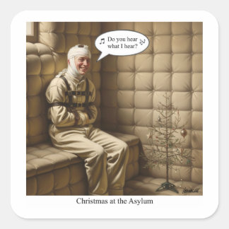 Sticker Carré Flat Holiday Card