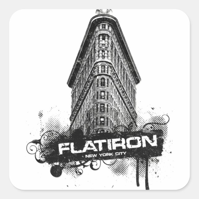 Sticker Carré Flatiron Building New York City (Devant)
