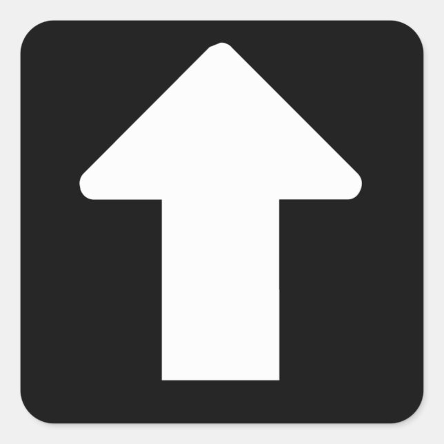 Sticker Carré Flèche blanche (Devant)