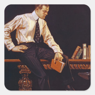 Sticker Carré Flèche chemise Collars, Publicité américaine, 1914