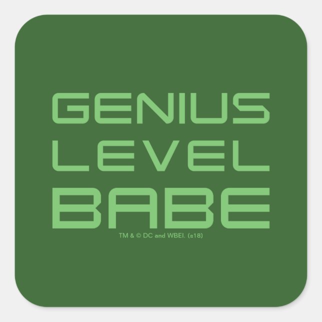 Sticker Carré Flèche | Genius Level Babe (Devant)