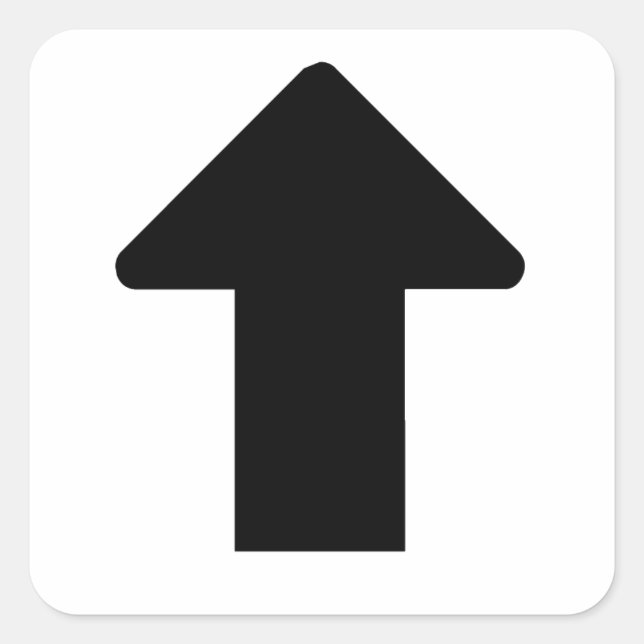 Sticker Carré Flèche noire (Devant)
