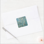 Sticker Carré Fleur d'amandes de Vincent van Gogh (1890)<br><div class="desc">Vincent van Gogh's Almond blossom (1890) célèbre peinture.</div>