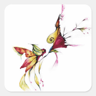 Sticker Carré Fleur d'amour