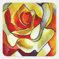 Fleur d'aquarelle d'origine Frénésie Jaune