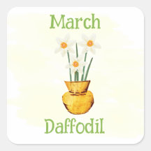 Fleur de jonquille d'art Mars Anniversaire