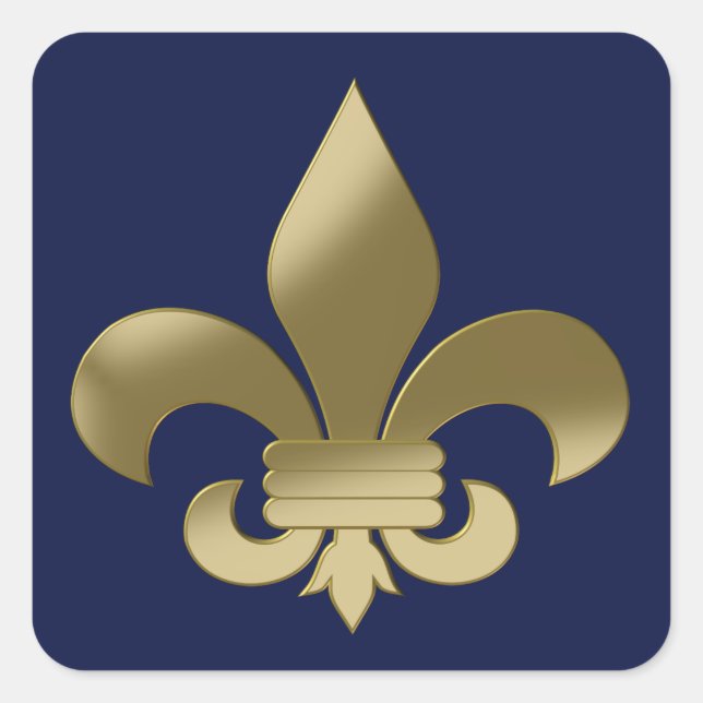 Sticker Carré Fleur de Lis (Devant)