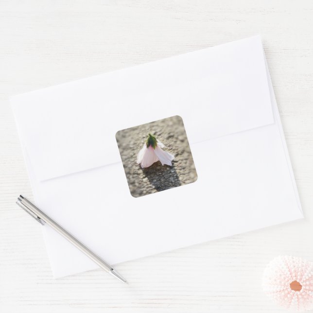 Sticker Carré Fleur d'échecs (Enveloppe)