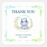 Fleur Wreath mignonne Hippopotamus Anniversaire Me