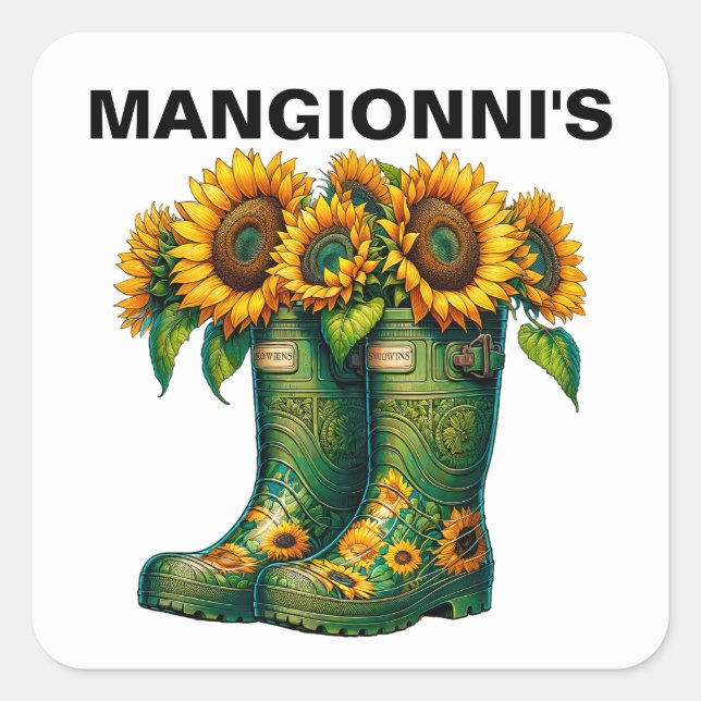 STICKER CARRÉ FLEURS (Devant)