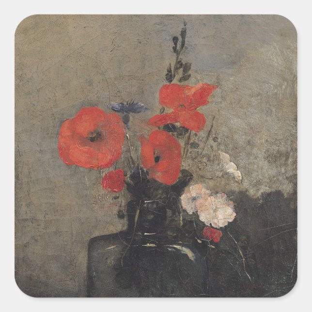 Sticker Carré Fleurs, 1857 (Devant)