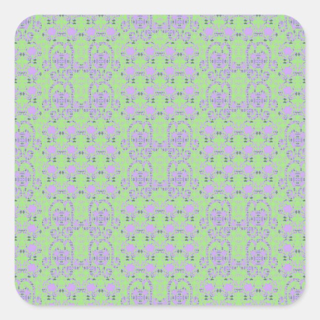 Sticker Carré Fleurs De Bulbe Et Cupflowers De Branches (Devant)