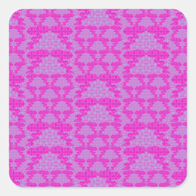 Sticker Carré Fleurs De Bulbe Et Rameaux Roses (Devant)