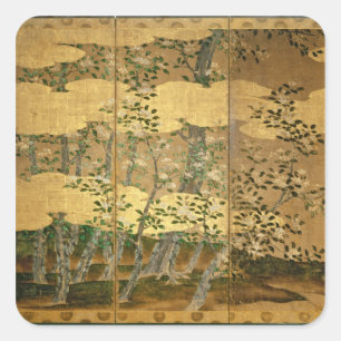 Sticker Carré Fleurs de Camellias