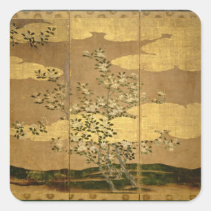 Sticker Carré Fleurs de Camellias