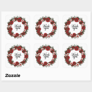 Sticker Carré Fleurs de mariage germinales arrangement floral Po