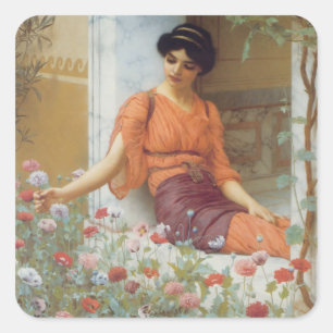 Sticker Carré Fleurs d'été