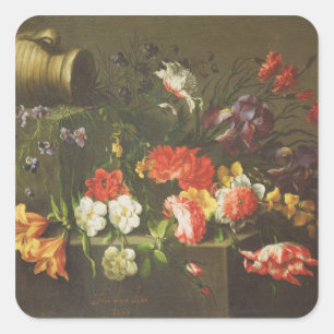 Sticker Carré Fleurs sur un rebord, 1665