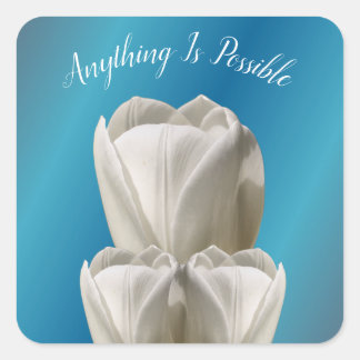 Sticker Carré Fleurs Tulip Tout Est Possible Inspiration