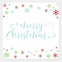 Flocon de neige Whimsy Joyeux Noël, Bleu d'oeuf de