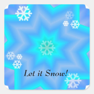Sticker Carré Flocons Éblouissants