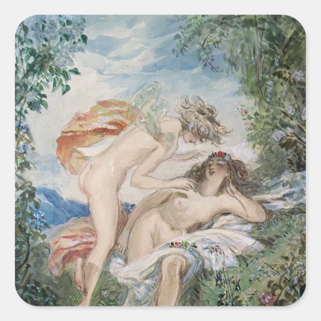 Sticker Carré Flora et Zephyr (Devant)