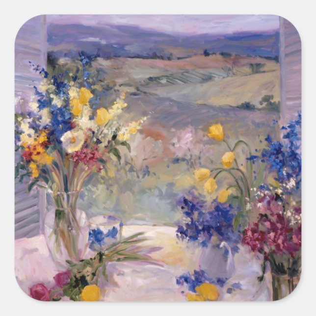 Sticker Carré Floral toscan (Devant)