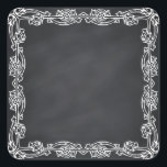 Sticker Carré Flore vierge Faux Chalkboard courbes Personnaliser<br><div class="desc">Un tableau noir ou un tableau blanc propre pour customiser le texte à chaque occasion.</div>