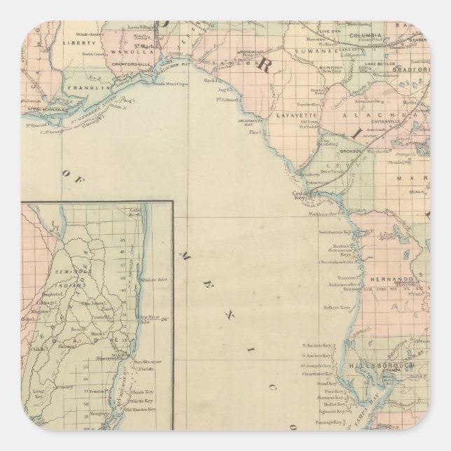 Sticker Carré Floride 2 (Devant)