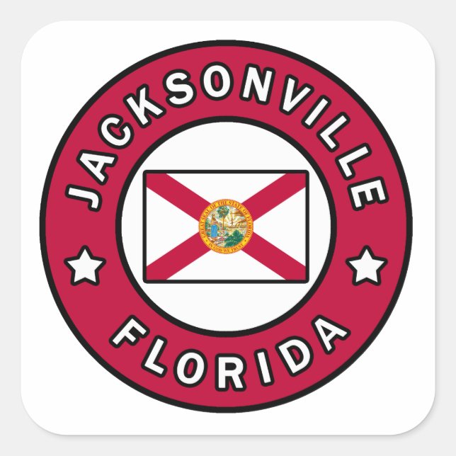 Sticker Carré Floride de Jacksonville (Devant)