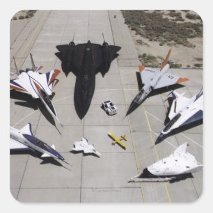 Sticker Carré Flotte 1997 d'aéronefs expérimentaux de Dryden s