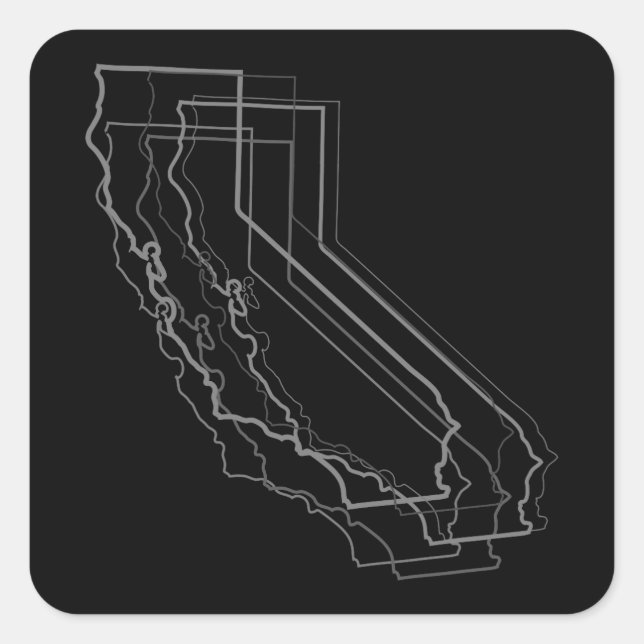 Sticker Carré flou californien (Devant)