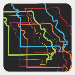Sticker Carré flou de fierté missouri